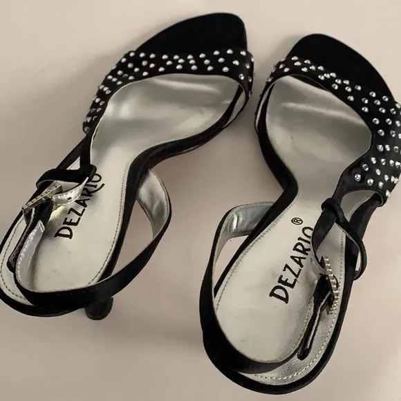 Dezario Slingback Satin Embellished Sandals