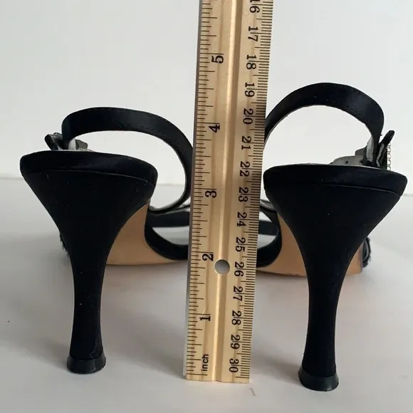 Dezario Slingback Satin Embellished Sandals