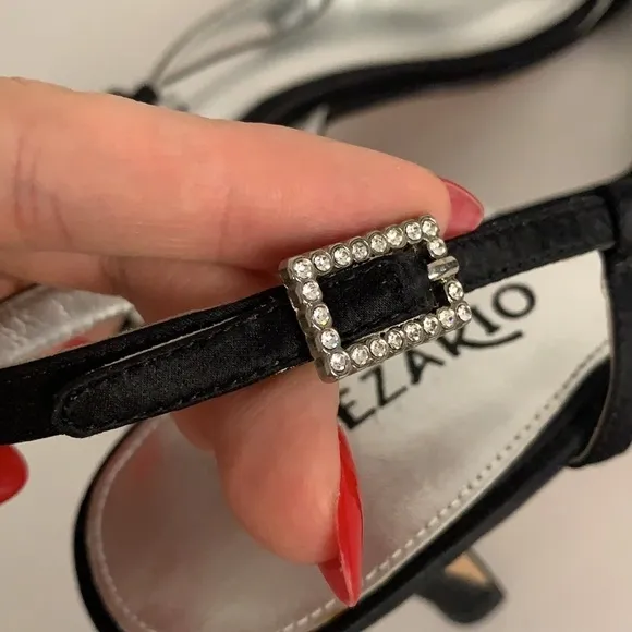 Dezario Slingback Satin Embellished Sandals