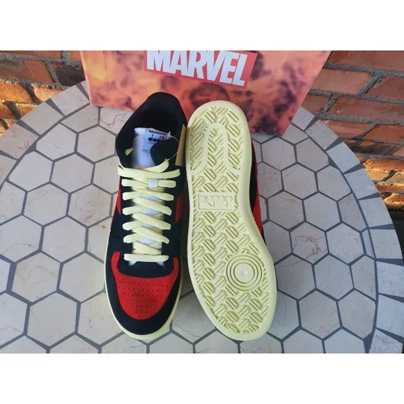 Diadora X Men 97 Magic Basket Low Phoenix Black Red Marvel New w/Box Size 12