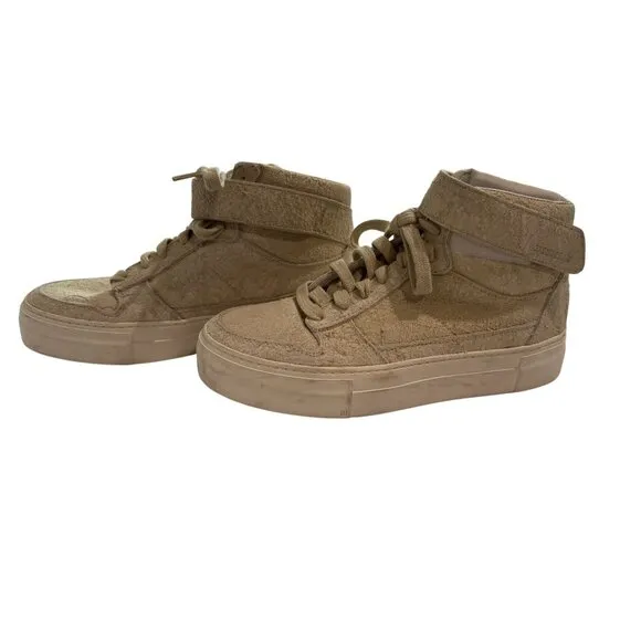 Diemme Brenta Alto Suede High Top Sneakers in Beige