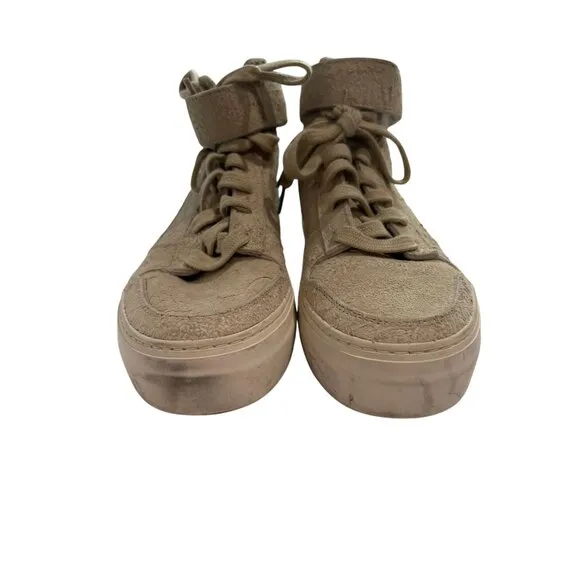 Diemme Brenta Alto Suede High Top Sneakers in Beige