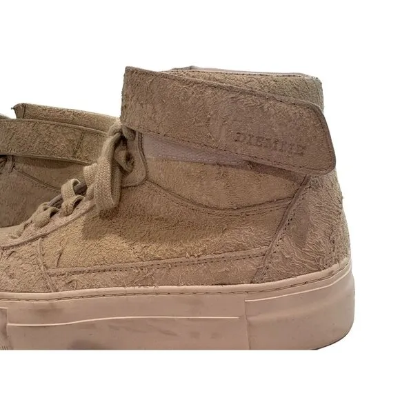 Diemme Brenta Alto Suede High Top Sneakers in Beige