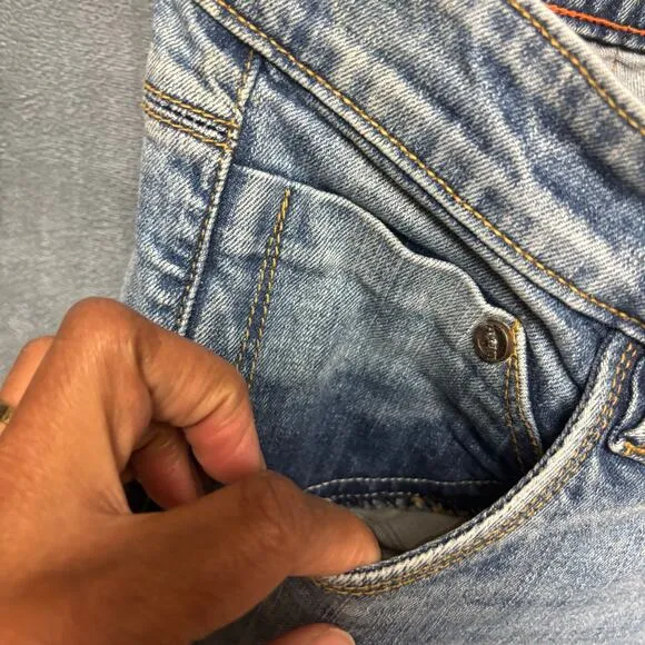 Diesel Jeans Mens 34 Organic Cotton Streetwear Skinny Rockstar Skater Grunge Y2K