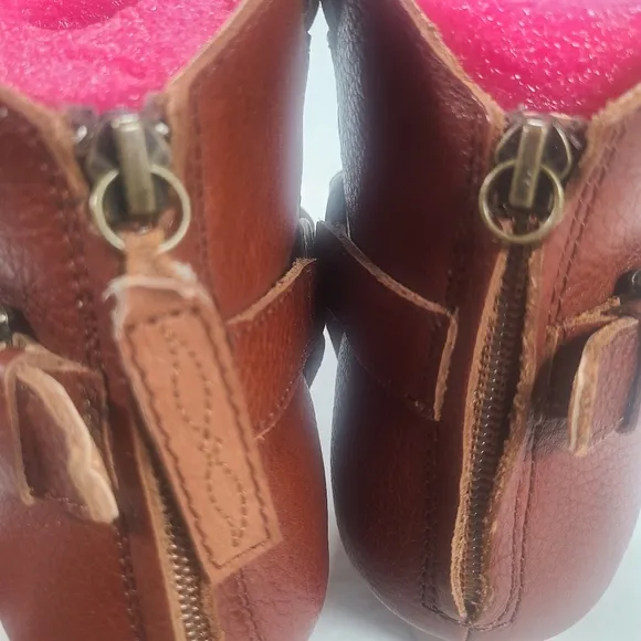 Dingo Keepsake Cognac Western Cowboy Ankle Boots Women Size 9.5M