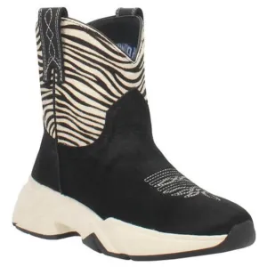 Dingo Safari Black Zebra Calf Hair Boots NWT