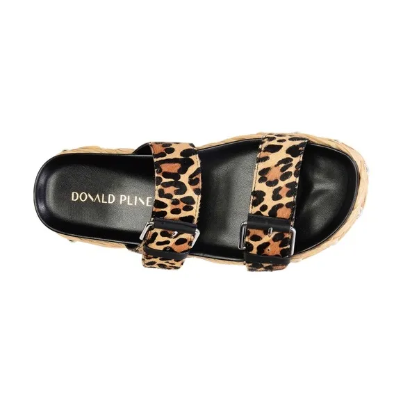 🆕{DJP} Larabee Printed Calf-Hair Slide Sandals