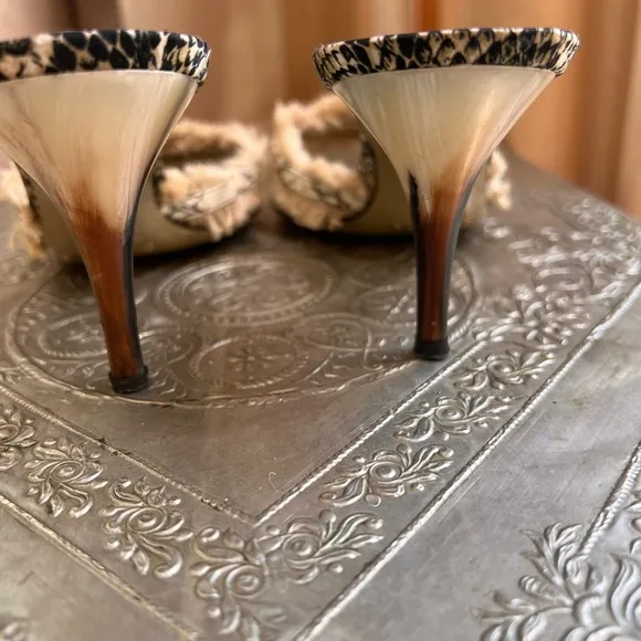Dolce &amp; Gabbana open toe snakeskin sandals. Size 38
