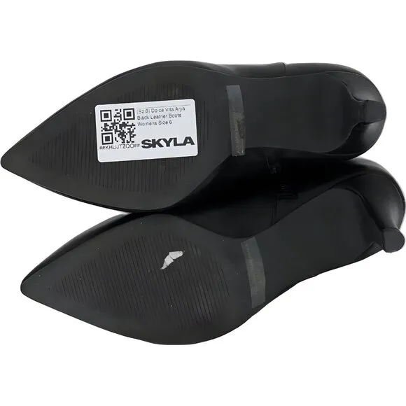 Dolce Vita Arya Womens Black Leather Boots - Size 6 Fast Shipping