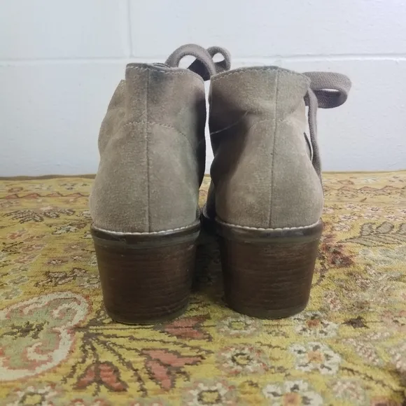 Dolce Vita beige suede chunky ankle boots
