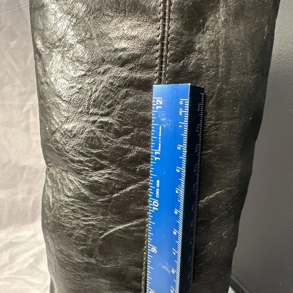 Dolce Vita Boots Women 7.5 Leather Black Knee High Tall Classic Cowgirl Workwear