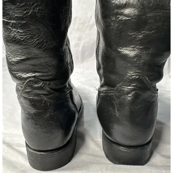Dolce Vita Boots Women 7.5 Leather Black Knee High Tall Classic Cowgirl Workwear