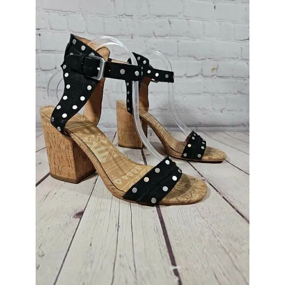 ☆Dolce Vita Essie Heeled Studded Sandals Women's Size 9.5