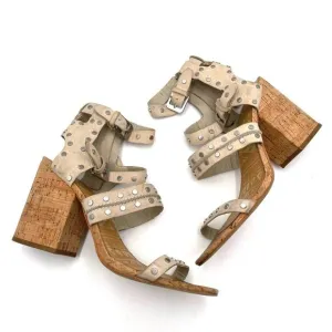 DOLCE VITA (similar style to LAURENCE DECADEE sandals) chunky heel sandals sz 10