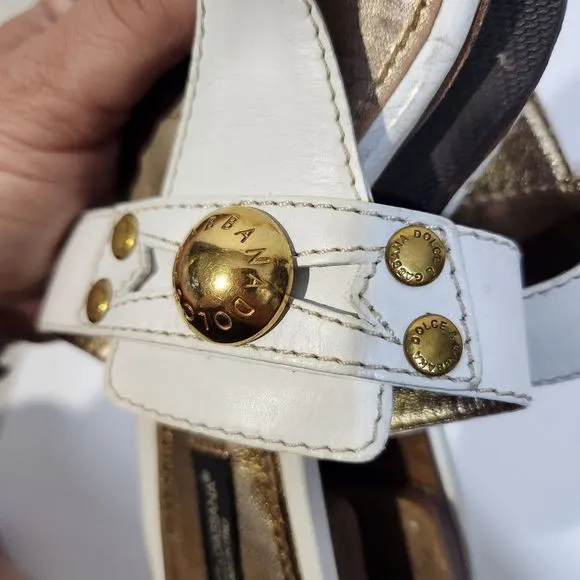 Dolce Gabbana used thing studded sandals size 36
