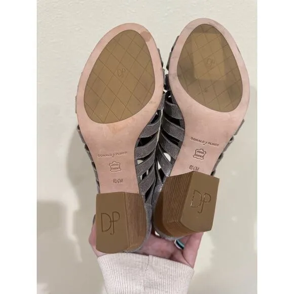 Donald Pliner Greece Leather Peep Toe Sandals size 8.5