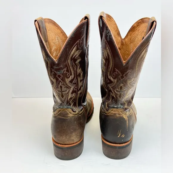 Double H Boots Men’s Size 11.5D Brown Leather Peeling Little Bit. Style DH3548