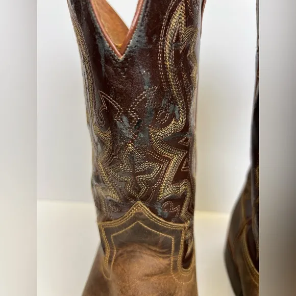 Double H Boots Men’s Size 11.5D Brown Leather Peeling Little Bit. Style DH3548