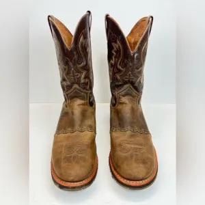 Double H Boots Men’s Size 11.5D Brown Leather Peeling Little Bit. Style DH3548