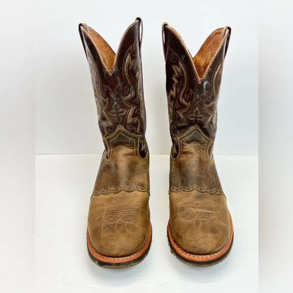 Double H Boots Men’s Size 11.5D Brown Leather Peeling Little Bit. Style DH3548