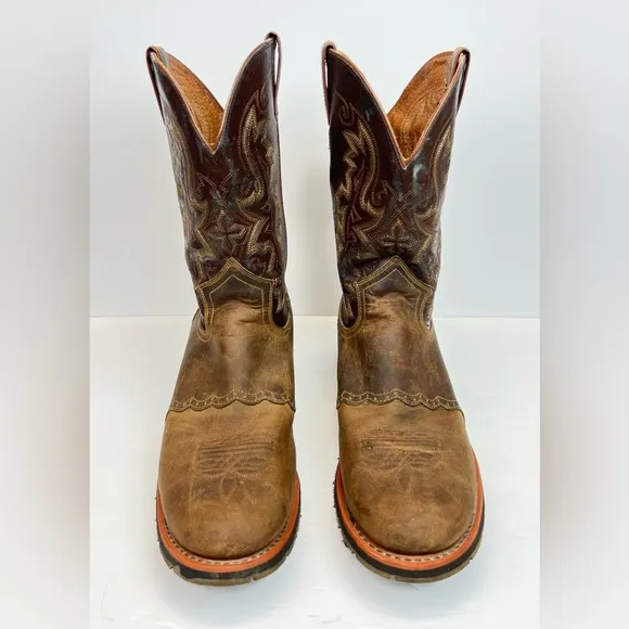 Double H Boots Men’s Size 11.5D Brown Leather Peeling Little Bit. Style DH3548