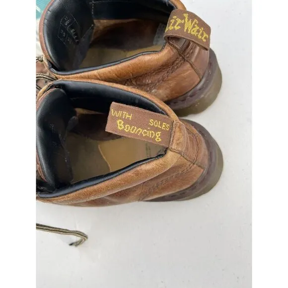 Dr. Doc Martens Air Wair Vintage Brown Tan 6  Chunky Oxford Boots Men's US 13