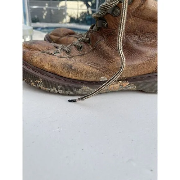 Dr. Doc Martens Air Wair Vintage Brown Tan 6  Chunky Oxford Boots Men's US 13