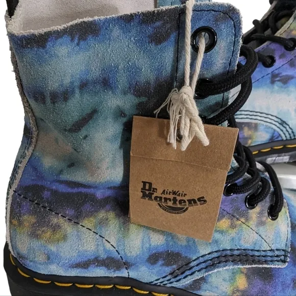Dr Martens 1460 Pascal Tie Dye Leather  Lace Up Boots ...Size 6