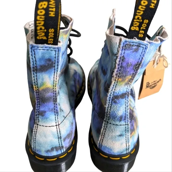 Dr Martens 1460 Pascal Tie Dye Leather  Lace Up Boots ...Size 6