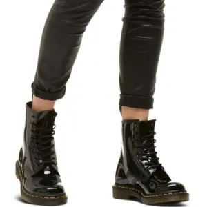 DR MARTENS 1460 W PATENT LEATHER BOOTS 5‎
