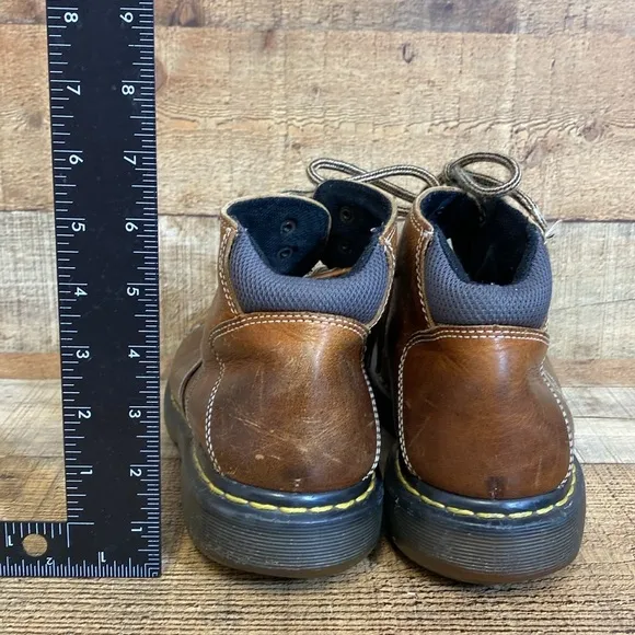 Dr. Martens 8A07‎ Leather Ankle Boots Men's Size 10 Brown Black Lace up Chunky