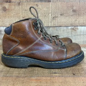 Dr. Martens 8A07‎ Leather Ankle Boots Men's Size 10 Brown Black Lace up Chunky