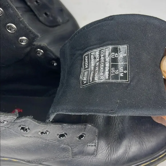 Dr. Martens Black Combat Boots with Chunky Sole