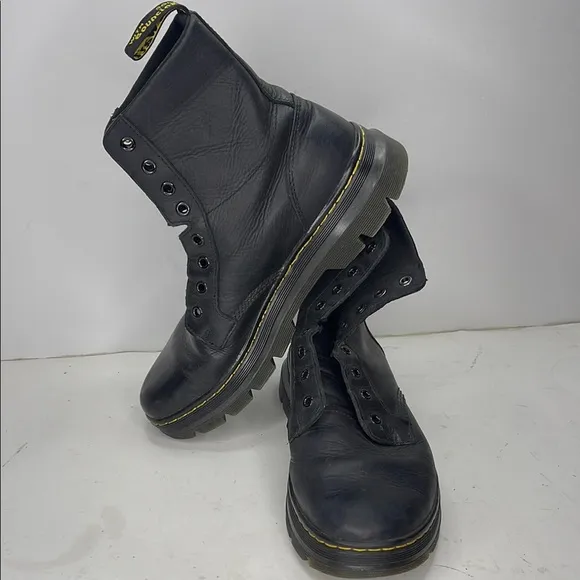 Dr. Martens Black Combat Boots with Chunky Sole