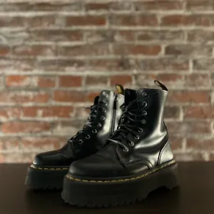 Dr. Martens Black Combat Boots with Chunky Sole