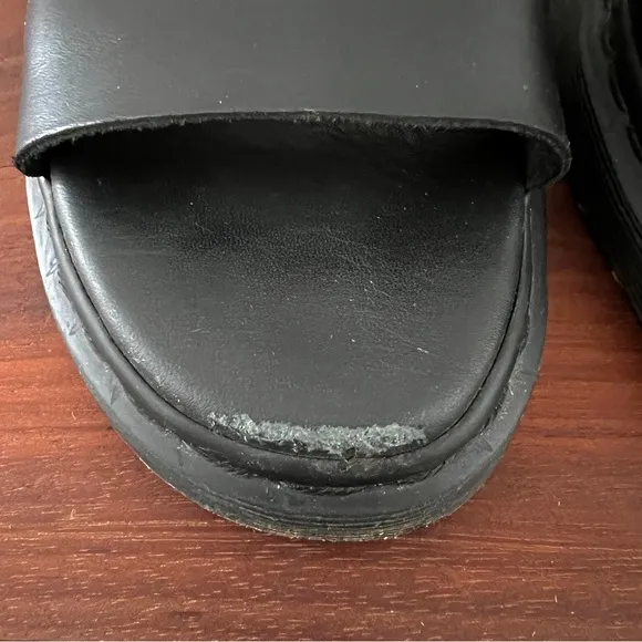 Dr. Martens Black Leather Gryphon Brando Sandals W 9 M 8 Gladiator Platform