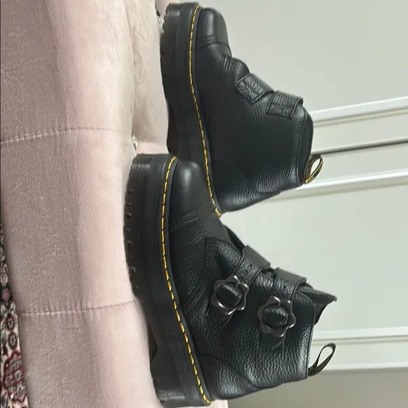 Dr. Martens Black Platform Combat Boots
