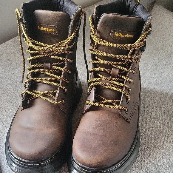 Dr. Martens Brown Leather Tarik Boots Unisex Size 6 Men's Size 7 Ladies