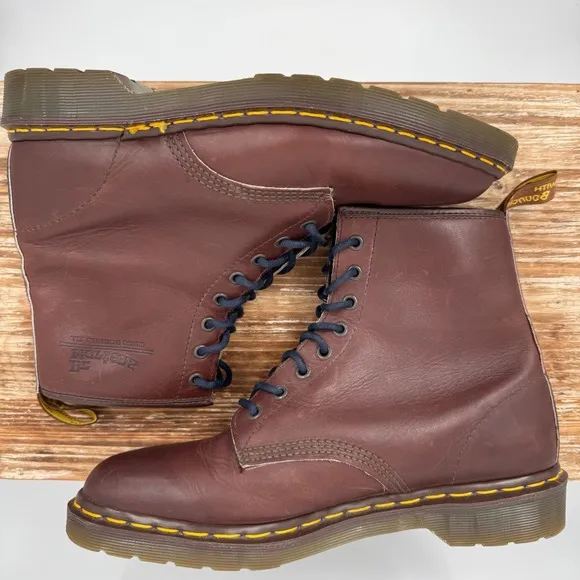Dr. Martens Doc England MIE 90's Vintage Chocolate 1460 Boots UK10 US11M 12W