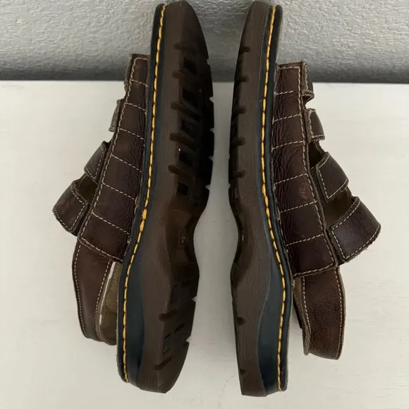 Dr Martens Fisherman Sandals Unisex Brown Leather Men's Size 10