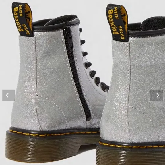 Dr Martens Glitter Lace Up Boots, Size 6