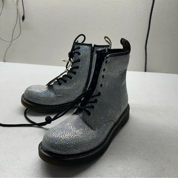 Dr Martens Glitter Lace Up Boots, Size 6