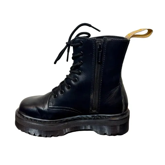 Dr. Martens Jadon II Mono Black Vegan Leather Platform Chunky Combat Boots