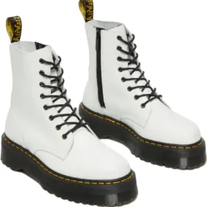 Dr. Martens Jadon White Platform Boots Chunky Combat Size 5 NEW