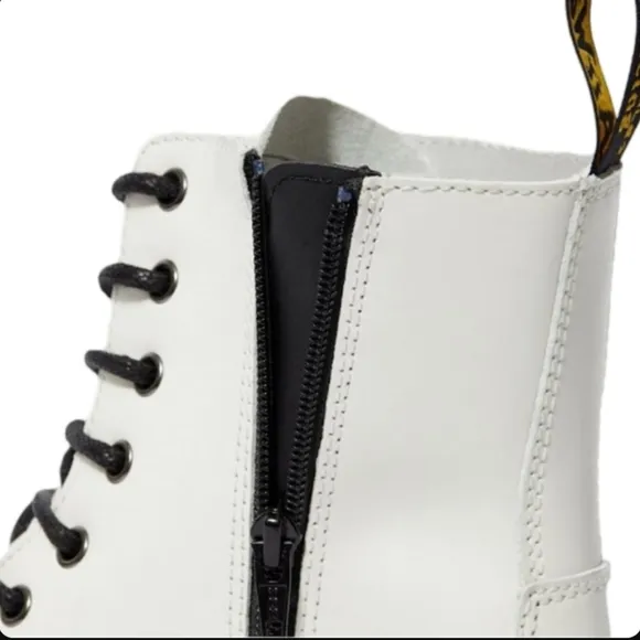 Dr. Martens Jadon White Platform Boots Chunky Combat Size 5 NEW