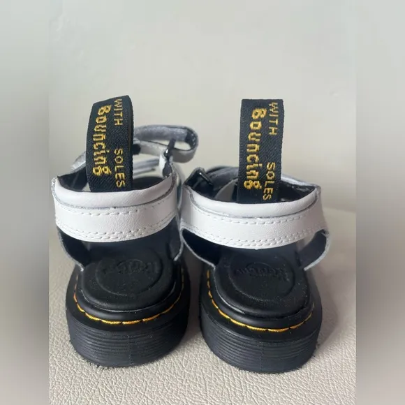 Dr Martens  Klaire Athena White Leather Summer Beach Sandals Size 11