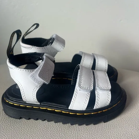 Dr Martens  Klaire Athena White Leather Summer Beach Sandals Size 11