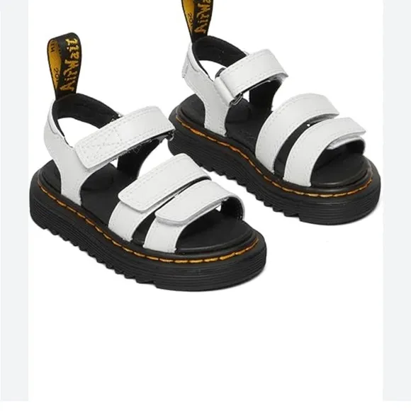 Dr Martens  Klaire Athena White Leather Summer Beach Sandals Size 11