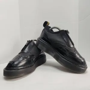 Dr. Martens Resnik Zip Brogue Women's Boots Size 5 Solid Black Platform Chunky