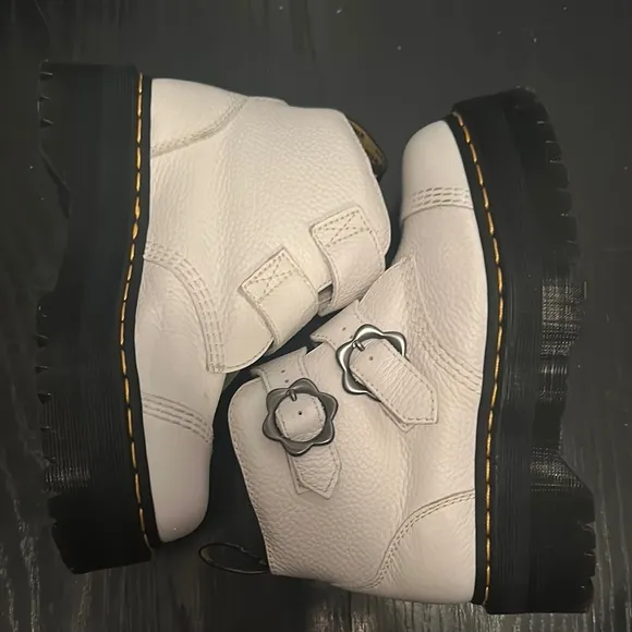 Dr. Martens White Boots with Chunky Soles